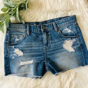 Mossimo Boyfriend Midi Denim Shorts G 